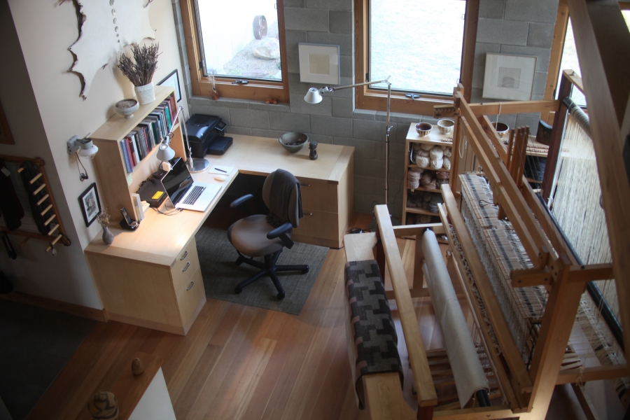 Molly Shepherd's office, which includes a loom